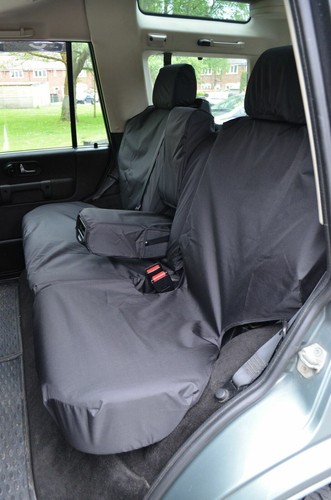 Land Rover Discovery 2 Waterproof Black Front NoArmrests Rear 5 Seat Covers - Picture 4 of 6