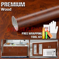 Premium Birdseye Bubinga Wood Grain Vinyl Wrap Sticker Car Home Kitchen #1300