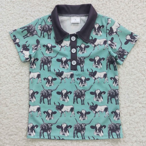 Toddler Baby Boys Rodeo Short Sleeve Polo Shirt Top - Picture 11 of 14