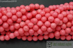 Natural-Pink-Coral-Gemstone-Round-Ball-Spacer-Beads-3mm-4mm-5mm-6mm-8mm-16-034