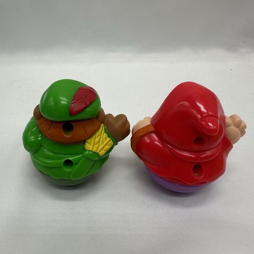 VTG Playskool Set Weeble Wobble Figures Vehicle Seesaw Red Riding Knight Rabbit - Picture 9 of 21