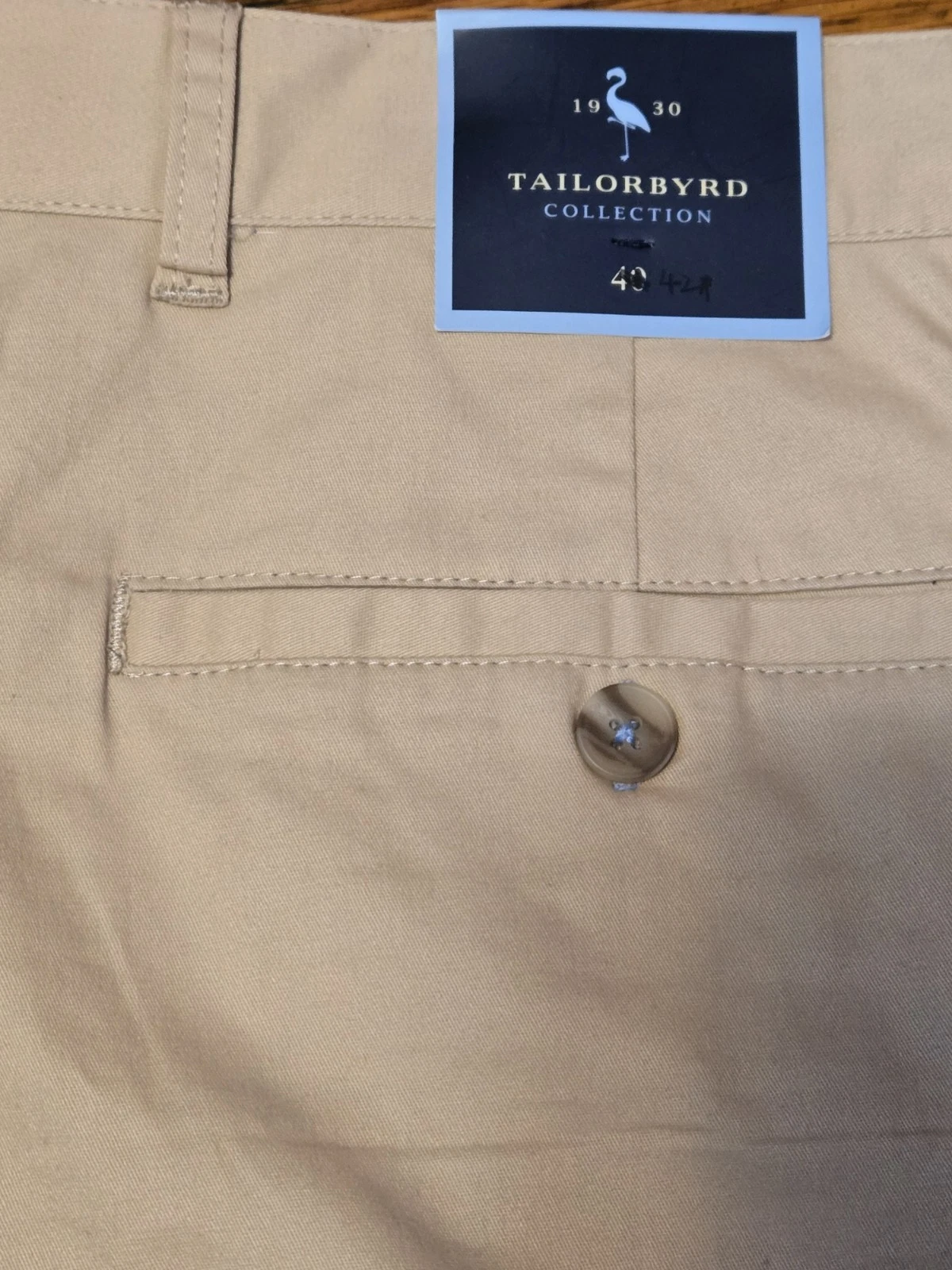 TailorByrd Collection Khaki Chino Shorts- Size 44