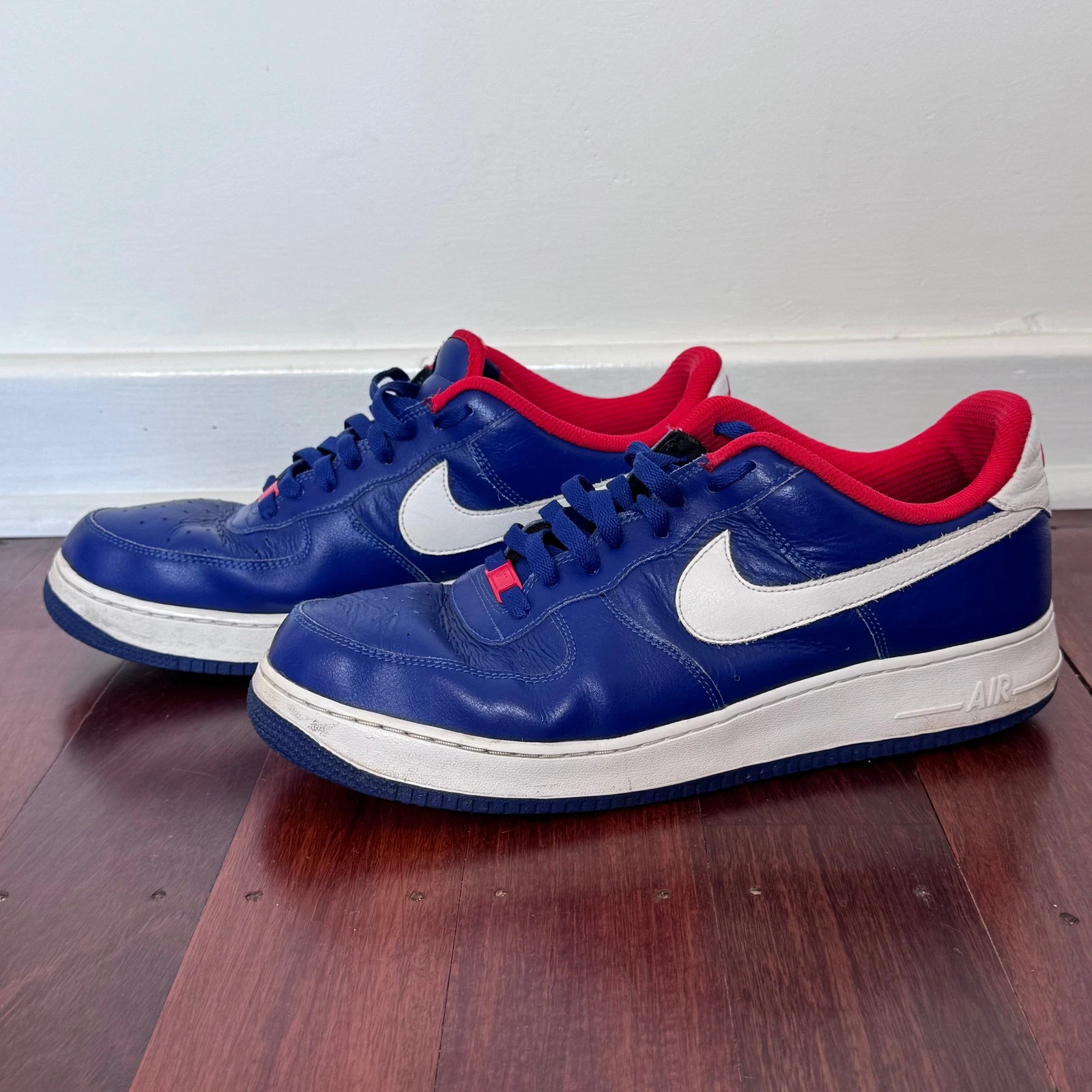 Nike Air Force 1 Low By You (NikeID) – Blue/White/Red – Size 11.5 US