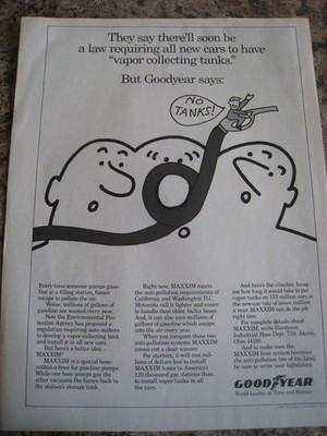 GOODYEAR MAXXIM SCHLÄUCHE REIFEN UND GUMMI ANTI-POLLUTION 1987 WERBUNG A4 AKTE 49