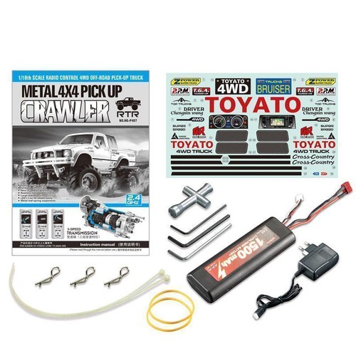 HG 1/10 P407 4x4 RC Rock Crawler Pickup RTR todoterreno coche negro modelo vehículos - Imagen 6 de 12