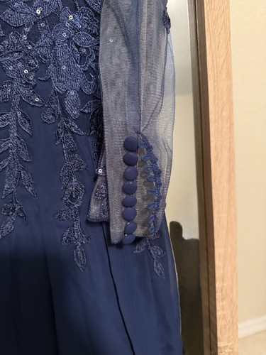 FREE SHIPPING: New Never Worn Formal Long Mother Of The Bride Dress/gown. L-10 - Picture 8 of 9