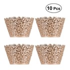  10 Pcs Cupcake Liners Mini Filigree Vine Wrap Cases Birthday Party