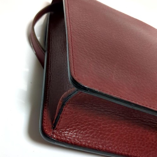 Bolso de mano de cuero CELINE 2 vías - rojo estilo vintage de Japón - Imagen 11 de 18