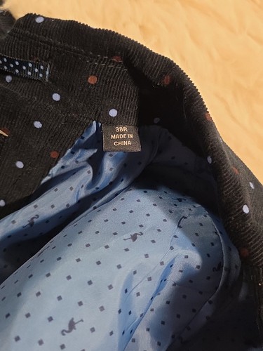 Tailorbyrd gepunktetes Muster 100 % Baumwolle Cord Sport Mantel Herren 40R schmal EUc - Bild 11 von 11