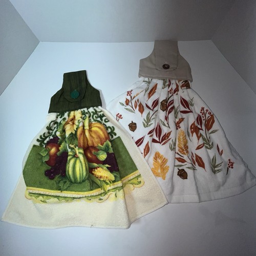 handmade hanging kitchen towels - Autumn Theme (set Of 2)