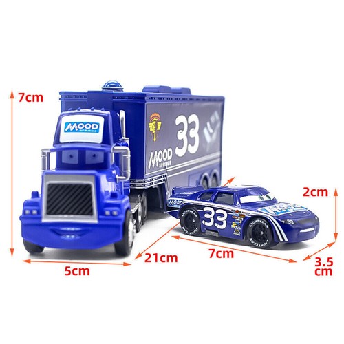 Lightning McQueen Mack Hauler Camión y Coche Disney Pixar Cars Set Modelo La Reina - Imagen 240 de 257