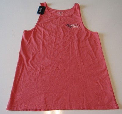 Salt Life Mens Shut Up and Reel 100% Cotton Salmon Large Tank Top Nwt