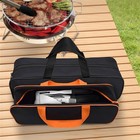 600D Oxford Waterproof BBQ Tool Storage Bag for Outdoor Grill Equipment