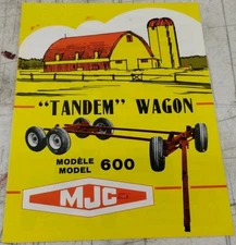 MJC Model 600 Tandem Farm Wagon Sales Brochure Printed In Canada