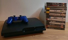 Sony PlayStation 3 Slim Console 160 GB With Controller And 15 PS3 Games Working