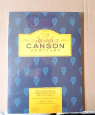 CANSON HERITAGE Watercolor Paper 10.2 x 14.2 inch 100% cotton 140# 12 sh CP