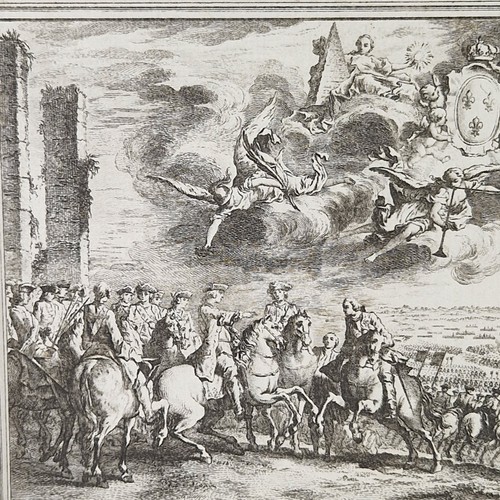 Antiker Stich, Bateille de Fontenay, 1755 Paris - Bild 3 von 7