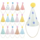  16pcs Party Cone Hut lustige Geburtstagskopfbewegung Neujahr Papierhüte Foto
