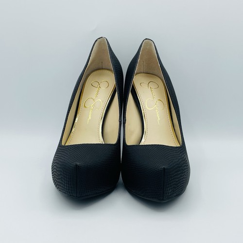 Scarpa Jessica Simpson Heels donna taglia 7,5 M nera stampa serpente stiletto plateau - Foto 4 di 11
