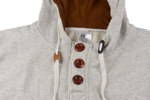 YUKAICHEN SUDADERA CON CAPUCHA POLAR PARA HOMBRE CON BOTONES TALLA XL NUEVA SIN ETIQUETAS - Imagen 6 de 13