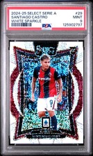 2024-25 PANINI SELECT SERIE A WHITE SPARKLE #29 SANTIAGO CASTRO PSA 9
