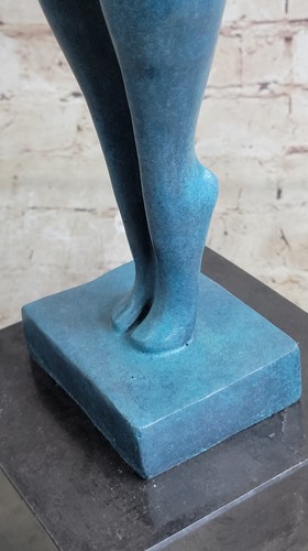 28" Western Bronze Marmor Grace Girl Balletttänzerin Abstrakt Art Deco Statue Akt - Bild 9 von 10