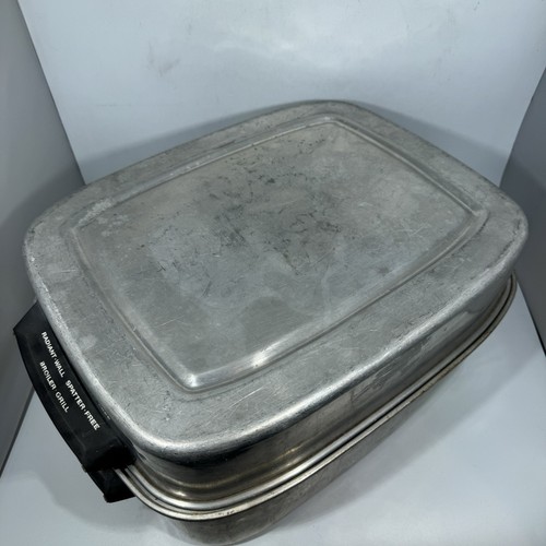 Frigidaire Radiant Wall Spatter Free Roaster Broiler Grill Vintage Aluminum Pan - Picture 2 of 12