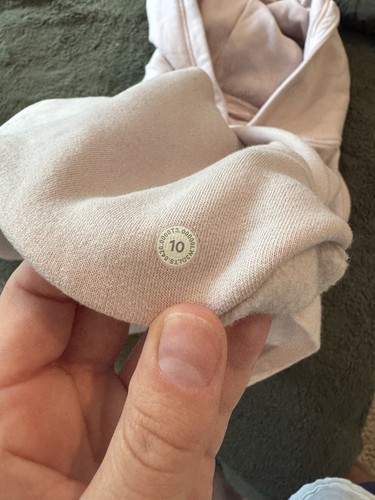 Lululemon All Yours Hoodie Women’s Size 10 Graphic Branded Spellout Baby Pink - Picture 4 of 4