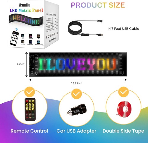 2Pcs 15" SUV Windshield Cars Devil Eyes Light Remote Smart Eye Lamp Soft Screen - Afbeelding 7 van 7