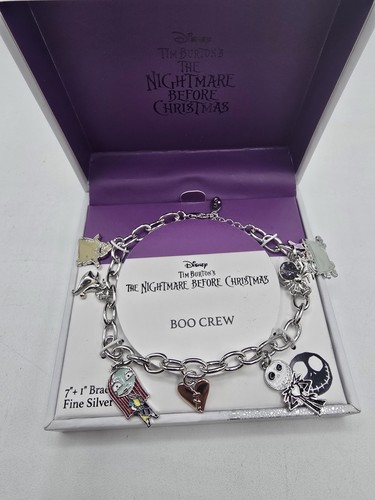 Disney Nightmare Before Christmas "Boo Crew" Charm Bracelet Jack Sally Zero NIB - Picture 5 of 12