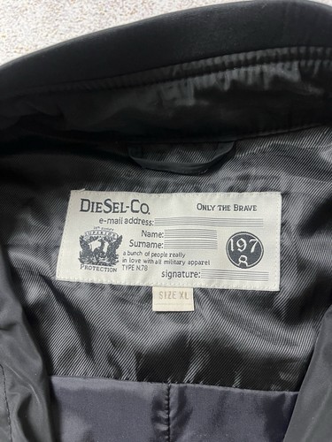 Vintage Diesel Avantgarde Y2k Black Faded Striped Jacket Size Mens Size XL - Picture 7 of 8
