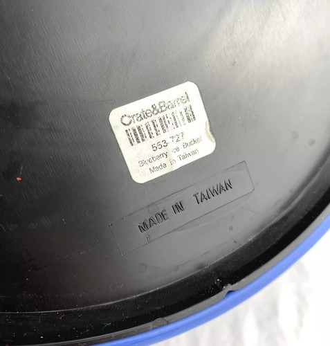 Vintage Retro Crate And Barrel Acrylic Ice Bucket Blueberry Summer Spring C&B - Picture 6 of 14