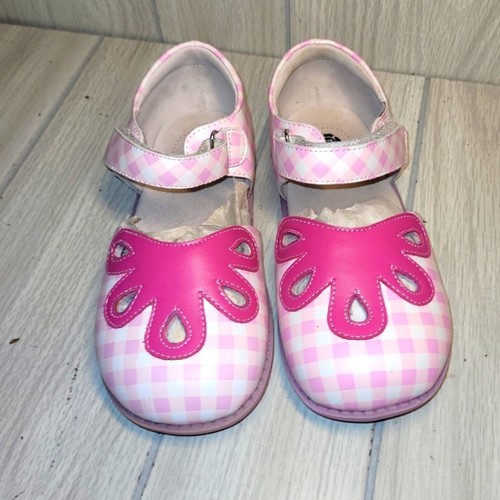 Livie & Luca Matilda Jane Pink Gingham Plaid Girls Shoes Pack A Picnic Size 3