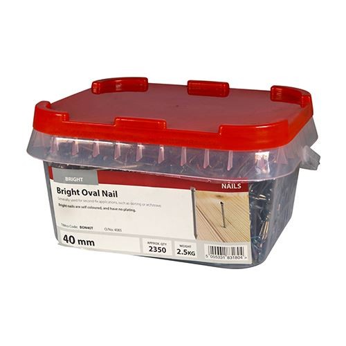 Timco - Ovale Spijkers - Helder (40mm) - Afbeelding 2 van 2