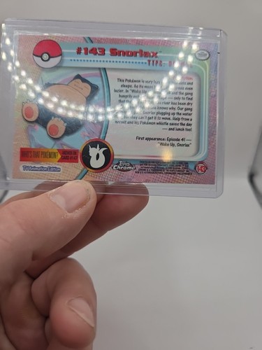 Snorlax Topps Chrome Pokemon Card #143 MINT - Picture 6 of 6