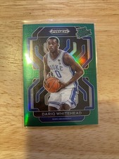 Dariq Whitehead 2023 Prizm Draft Picks Green Rookie RC #25 Duke Basketball