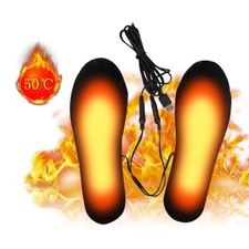 USB Electric Heated Shoe Insoles to Cut Thermal Soles Warm Foot Warmer Pads for