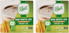 2-pack Ball Wide Mouth Mason Jar Lids 12-Count per Pack Bands Not Included