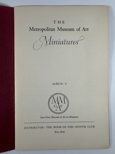 Lot of 6 Metropolitan Museum of Art Miniatures Albums (1949) Vintage Art Prints - Bild 4 von 21
