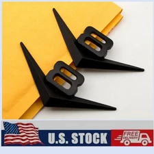 2x Matte Black Fender Trunk V8 Metal Emblem V-8 Engine Logo Rear Side Car Badge