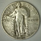 1929 D Standing Liberty Silver Quarter Very Fine Circulated 25c Type Coin Denver