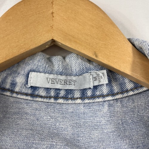 Giacca denim Veveret colore blu righe strass denim jacket US Medium - Foto 5 di 11