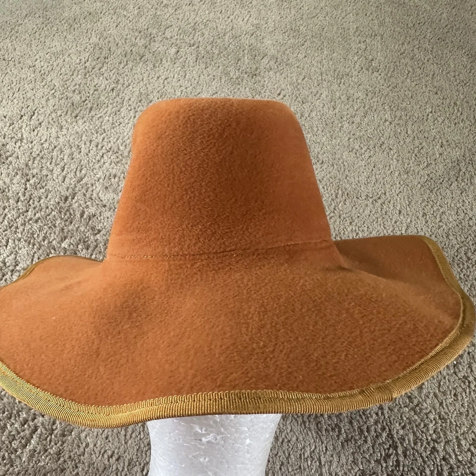 Brookes Boswell Hat Cowboy Fitted Womens XS Felt Wide Brim Western Handmade - Изображение 3 из 4