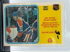 1982-83 O-Pee-Chee OPC #240 Wayne Gretzky Assist Leader Oilers