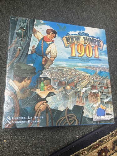 New York 1901 Brettspiel, blau orange Spiele historisch pädagogisch NYC versiegelt Neu mit Etikett - Bild 3 von 13
