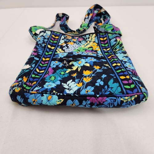 Bolso Bandolera Vera Bradley Azul Medianoche Floral Correas Ajustables Hipster Retirado - Imagen 2 de 9