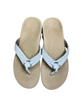 VIONIC Tide Aloe White Leather Flip Flop Sandals Comfort Arch Size 10