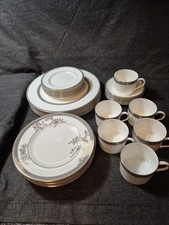 6 New Sets Of 5 Pieces Place Setting Wedgwood Vera Lace Platinum 30 Pieces