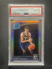 2018-19 Donruss Optic Michael Porter Jr. Rated Rookie Holo Rookie RC #182 PSA 10