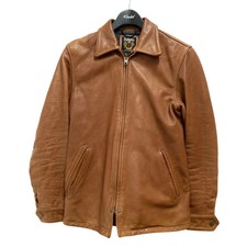 Schott Goat Skin Leather Jacket Brown Size S